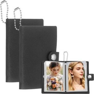 Uxcell 2pcs Small Photo Album With Keychain