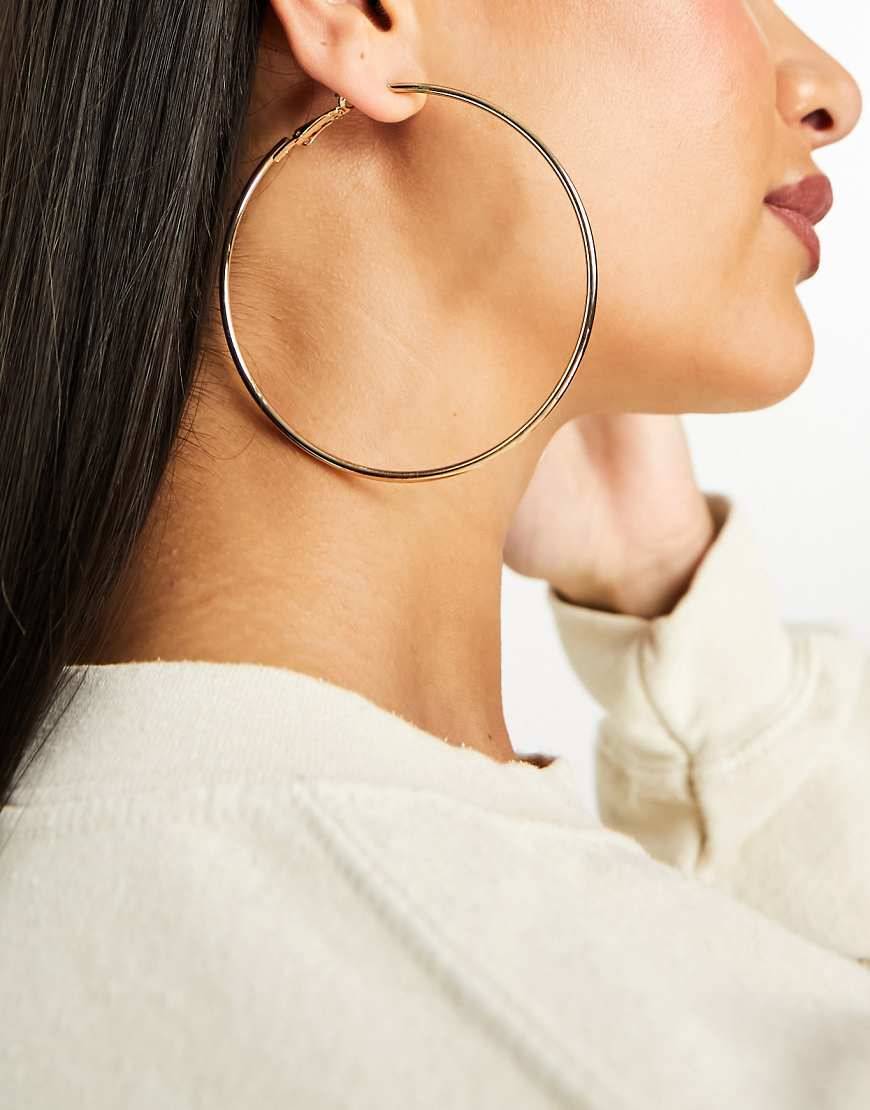 Accessorize Large Simple Hoop - Gold