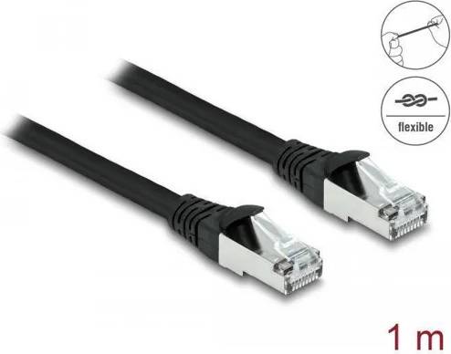 DeLock Cat 6a SFTP Patchkabel 1m Sort