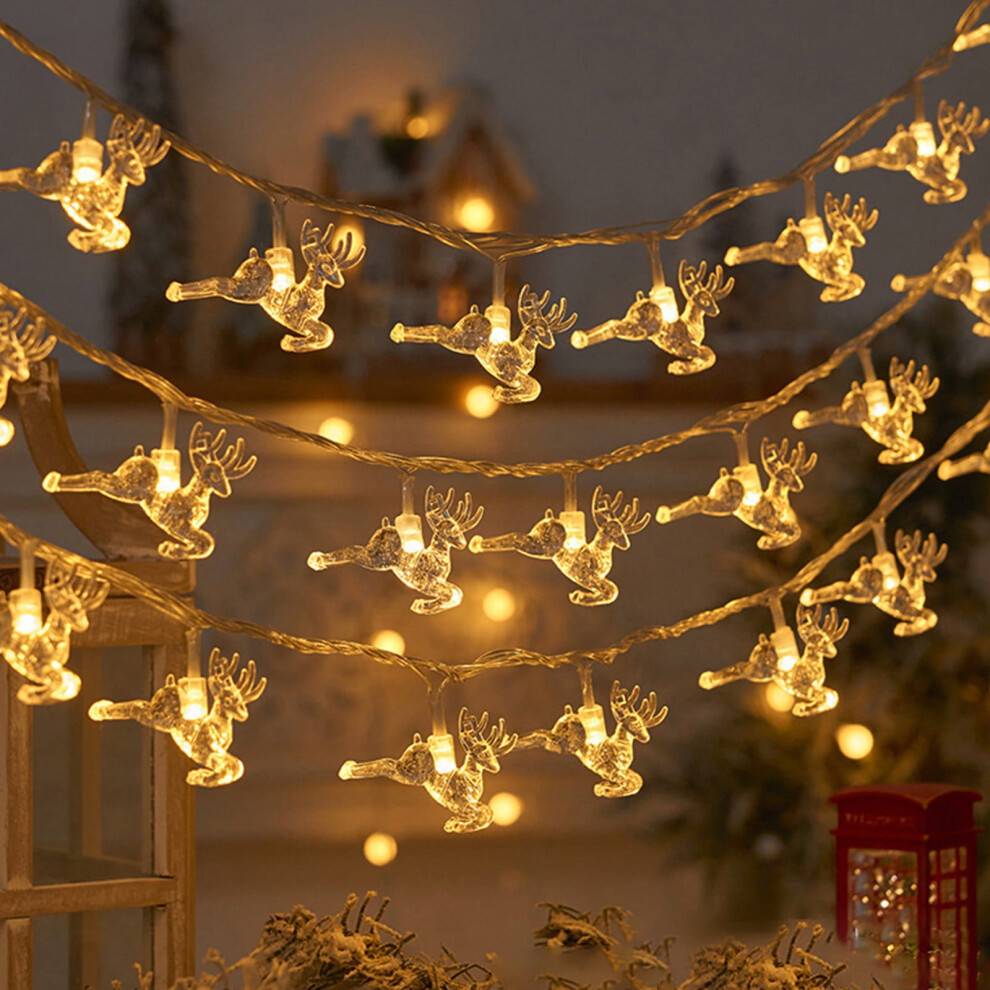 Led reindeer outdoor Moose LED Light String 59 Inch Reindeer Snowflake Christmas Lamp