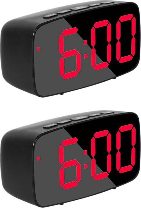 Typecat Digital Alarm Clock Bedside Red LED