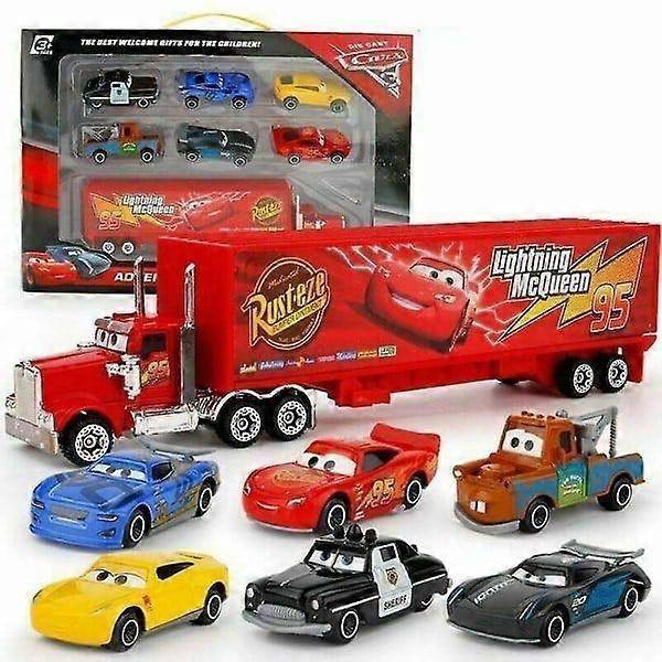 7-Pack Cars 2 Lightning McQueen Racer Set