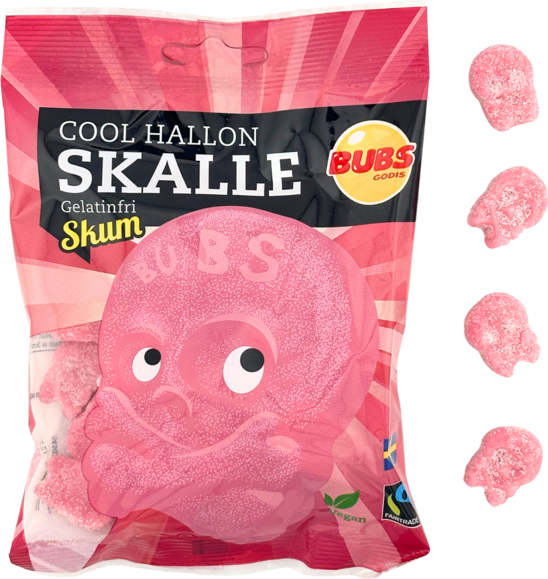 Cool Raspberry Foam Skulls 90g