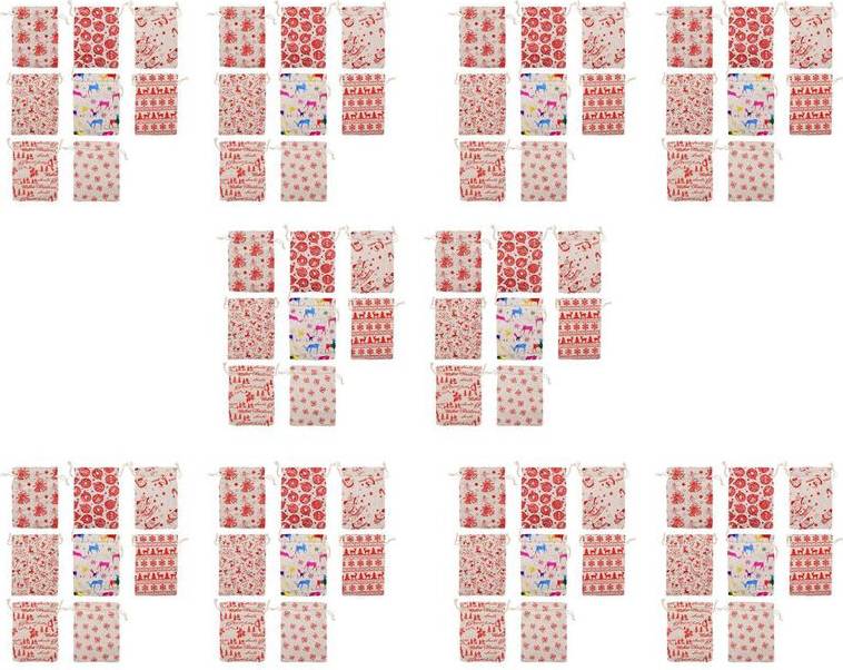 Typecat 80Pcs Christmas Drawstring Gift Bags