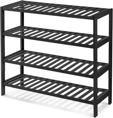 Keplin Natural Bamboo 4 Tier Shoe Rack