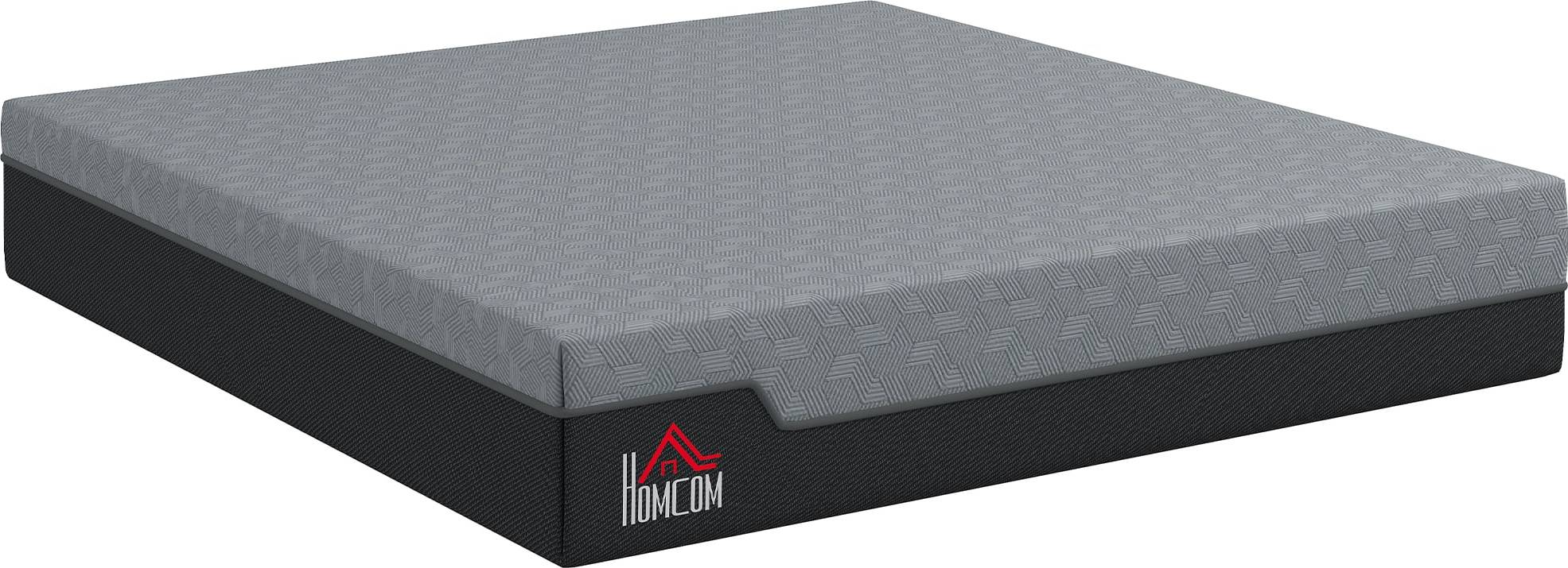 Mattresses in a box Homcom 14 Inch Memory Foam Gray Polyether Mattress