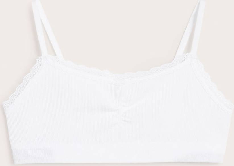 Kappahl Seamless Ribbad Topp Med Spets
