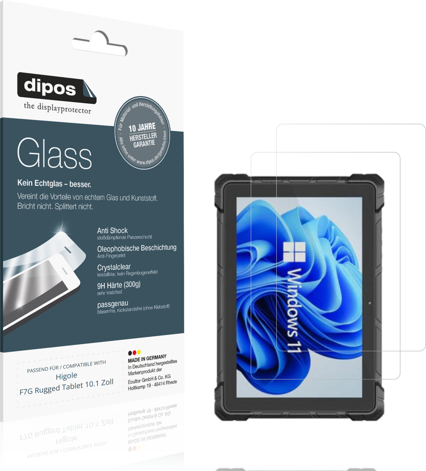 Dipos Screen Protector For Higole F7G Rugged Tablet