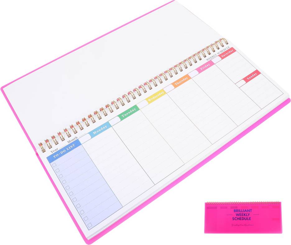 Weekly planner Weekly Planner Notepad Pink Paper