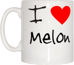 TeeTreeDesigns I Love Heart Melon Mug Mug