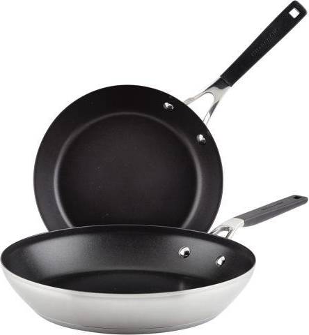 Stainless Steel Nonstick Frying Pans 9.5 Inch 12 Inch Cookware Set