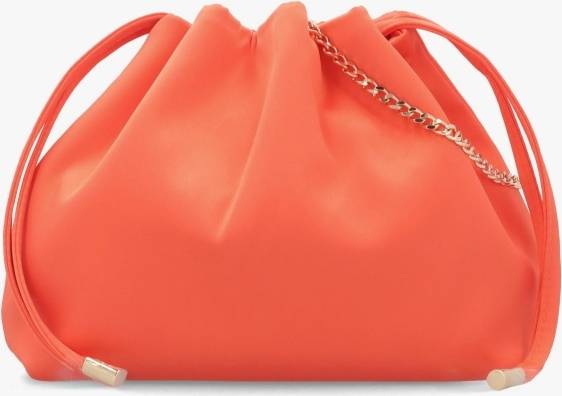 Lotty Ruched Bucket Shoulder Bag - Orange