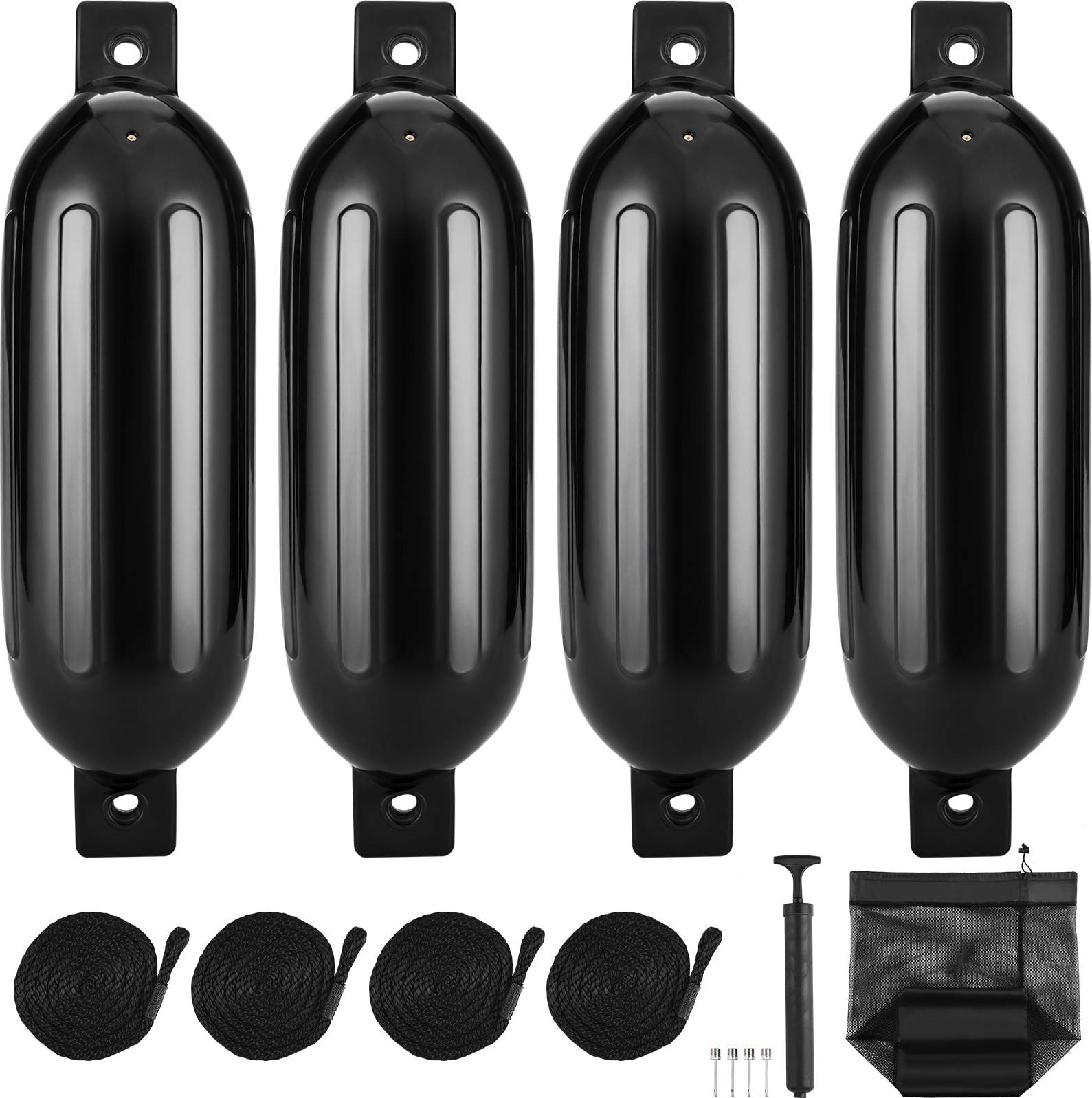 Inflatable boat VEVOR Inflatable Ribbed Boat Fender 6.5in x 23in