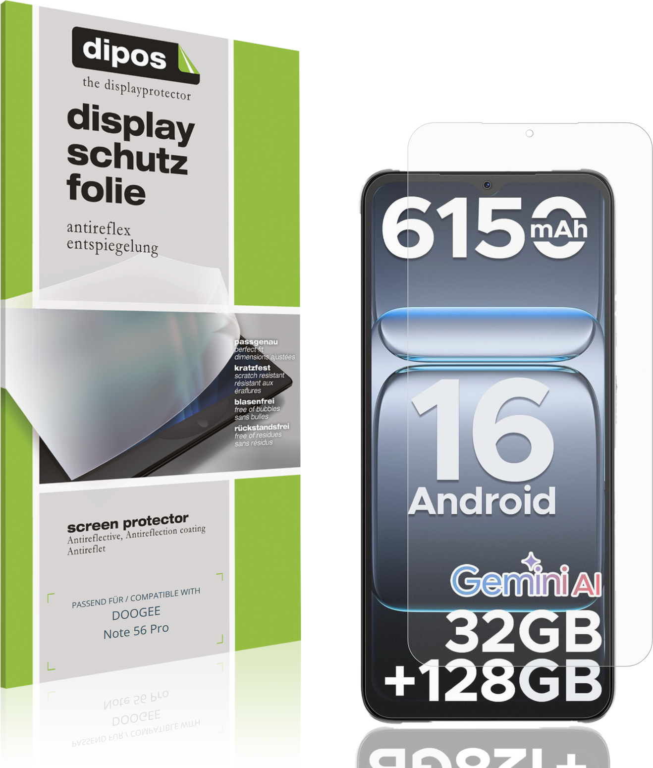 Dipos Screen Protector For Doogee Note 56 Pro