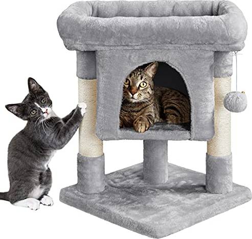 Yaheetech Basic Cat Tree Tower 59cm Light Grey