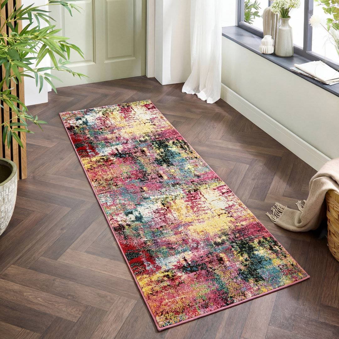 Concept Looms Abstract Machine Woven Area Rug Multicolour