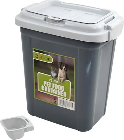 20L Pet Food Storage Container Flip Top Locking System