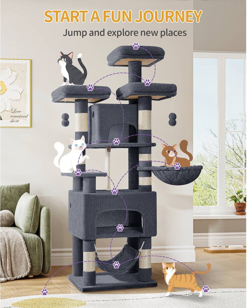 Archie & Oscar Cat Tree 176cm Large Multi-layer Scratching Post