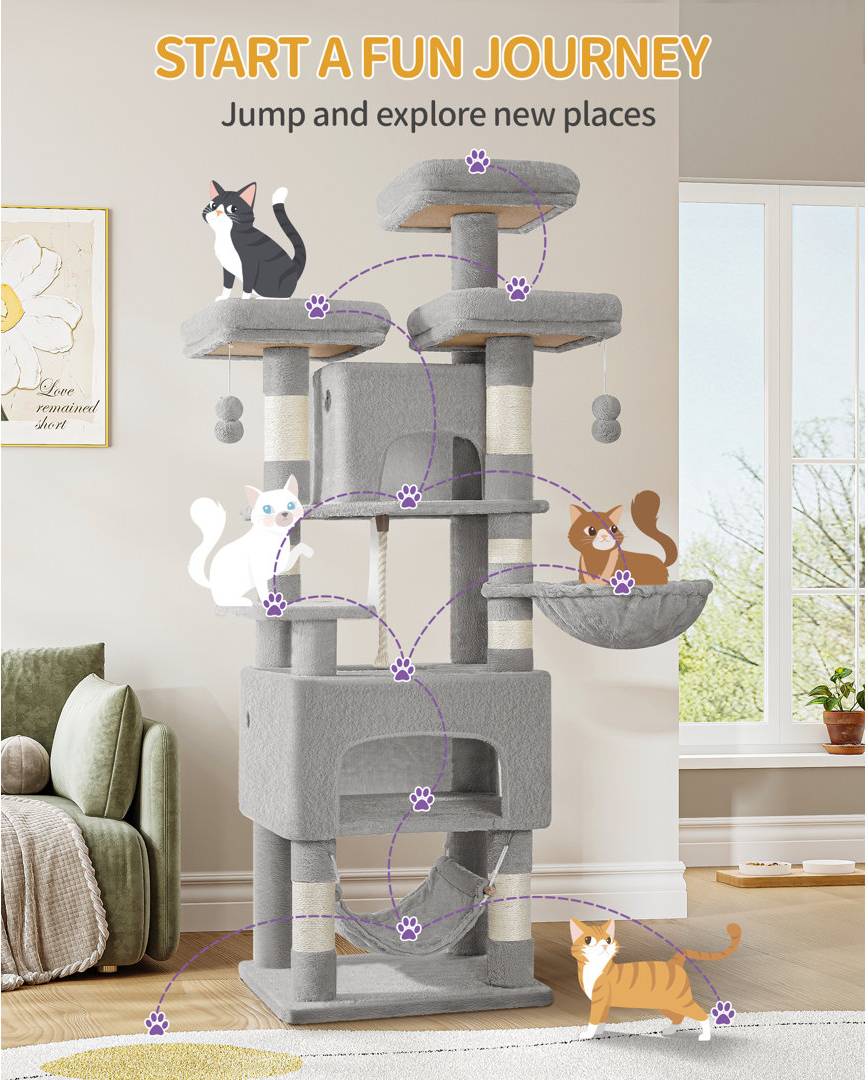 Archie & Oscar Cat Tree 176cm Large Multi-layer Scratching Post