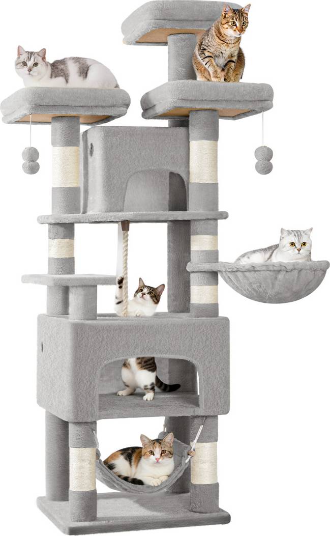 Brayden Studio Cat Tree 156cm Large Multi-layer Scratching Post