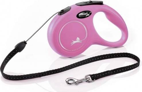 Flexi Rullkoppel Flex Classic 5 Meter Rosa