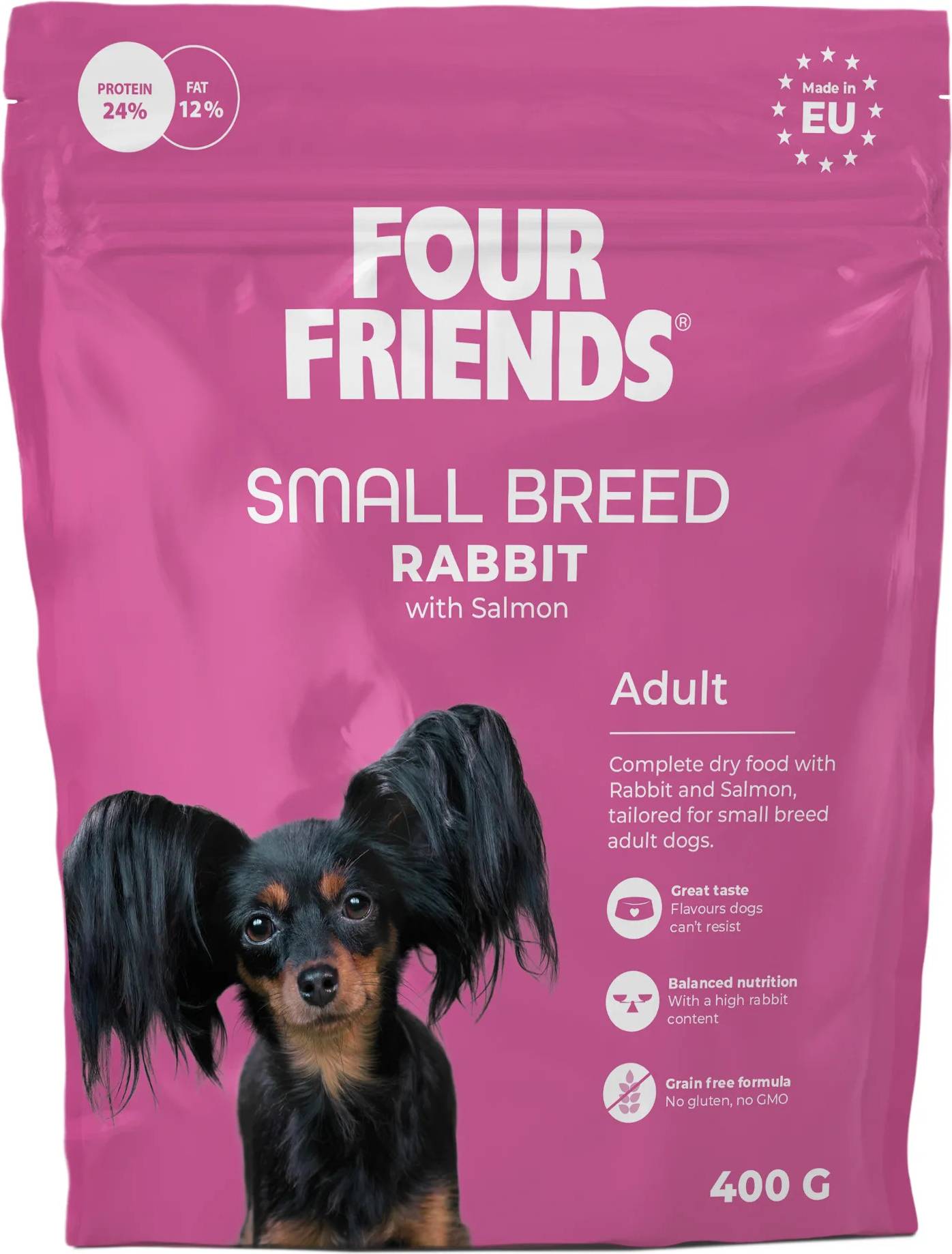 Four Friends Dog Small Breed Rabbit 400 g