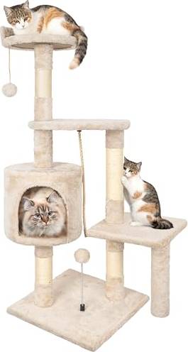Homidec Cat Tree 112cm Multi-Level Stable Tower