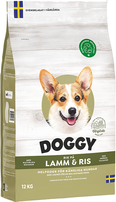 DOGGY Lamm Ris Torrfoder För Hund 4.75 Kg
