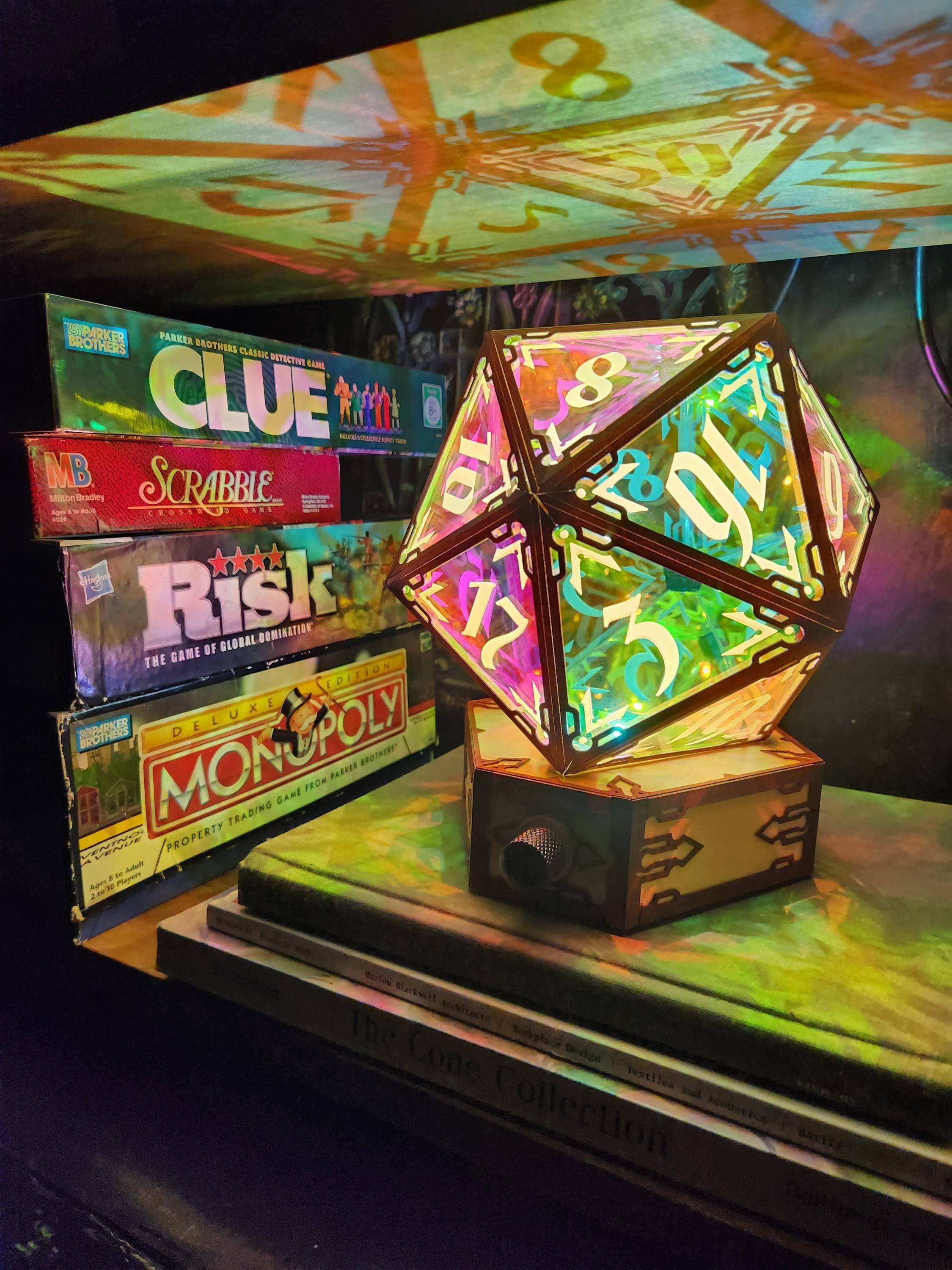 Gaming table Etsy Handmade D20 Mood Light Rpg Gaming Table Lamp