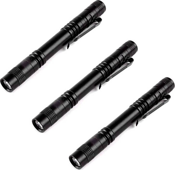 Melitt 3PC LED Flashlight High Lumen Zoomable