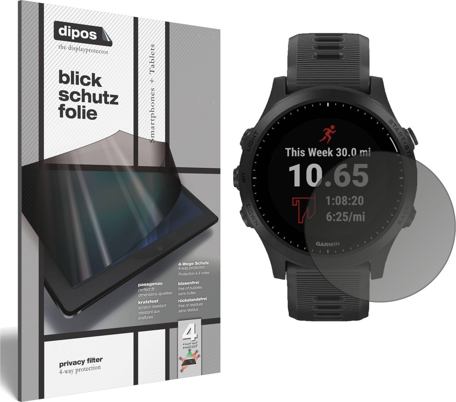Dipos Forerunner 245 Privacy Filter Screen Protector