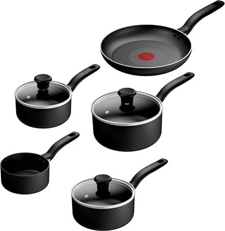 Tefal Titanium Essential Non-Stick 5-Piece Rust Cookware Set