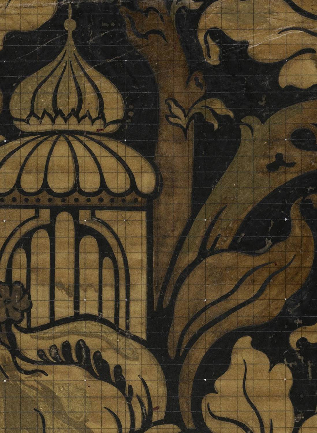 Mural Big Pattern Paradis Noir 3 Drops
