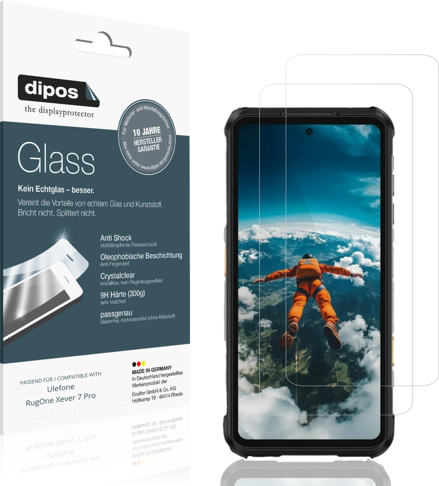 Dipos Screen Protector For Ulefone Rugone Xever 7 Pro