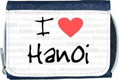 TeeTreeDesigns I Love Heart Hanoi Denim Wallet