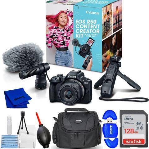 Camera canon eos r50 Canon EOS R50 Content Creator Kit 7PC Bundle