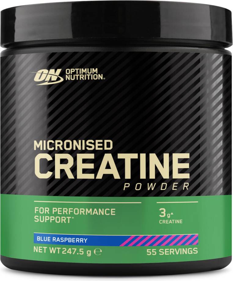 Optimum Nutrition Creatine Powder Flavoured Blue Raspberry 247.5g 55 Serve