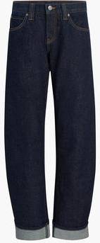 Karo Mid-Rise Barrel-Leg Jeans - Blue