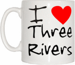 TeeTreeDesigns I Love Heart Three Rivers Mug Cup