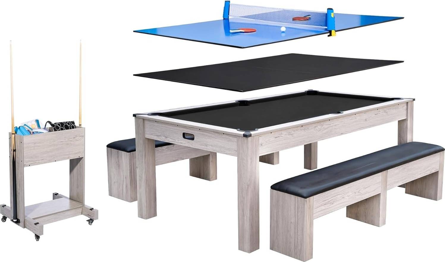 7 ft pool table Garvee 7FT Convertible Pool Table Set