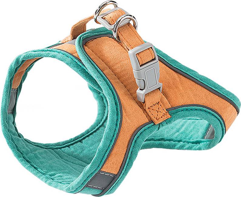 Cat Harness Leash Color Patchwork Reflective Strip 4.9ft