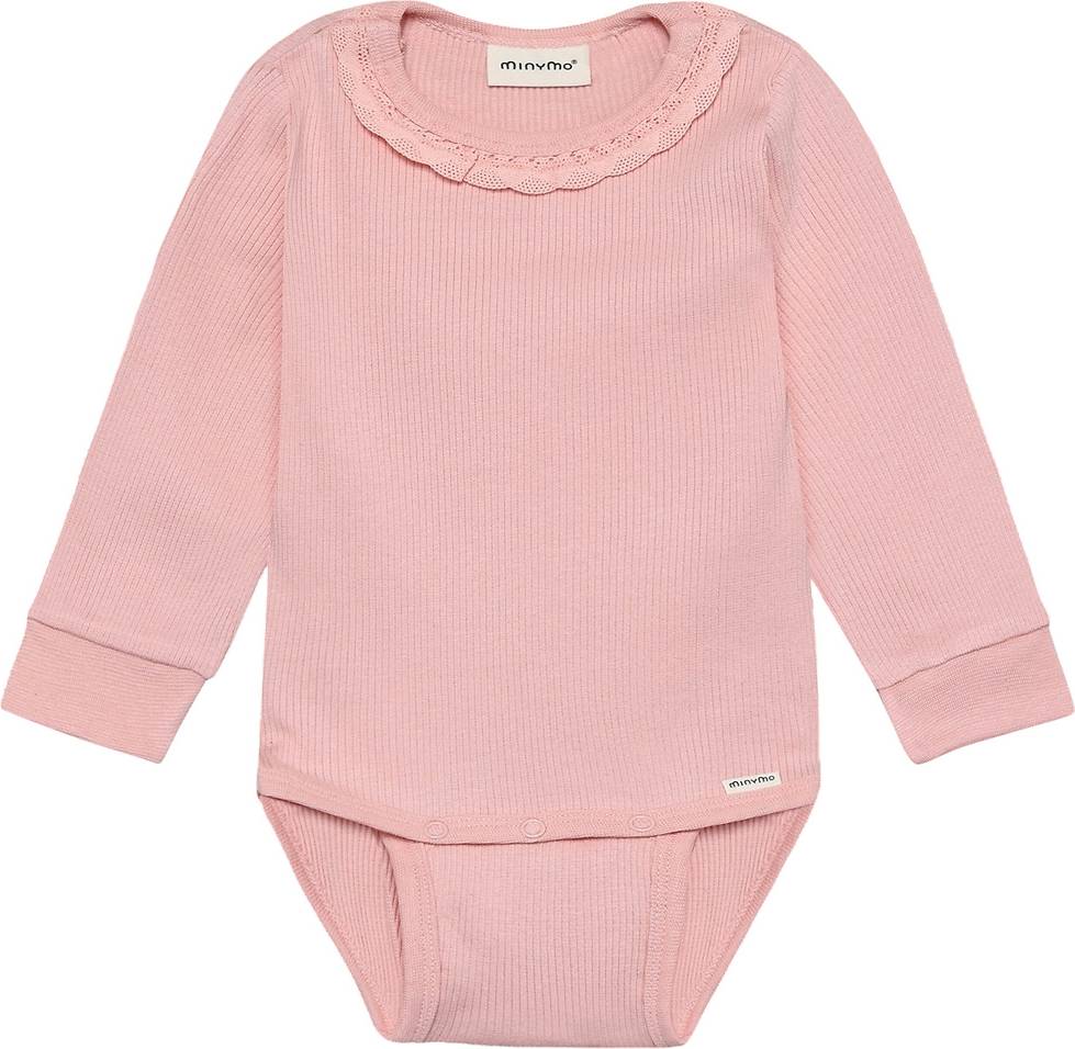 Minymo Body Rib L/æ - Silver Pink