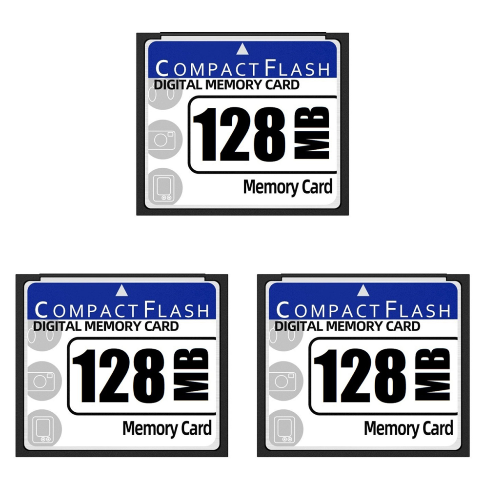 3X 128MB Compact Flash Memory Card