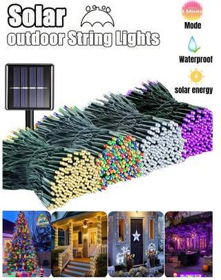 Shein LED Outdoor Solar Lights 8 Modes String Light