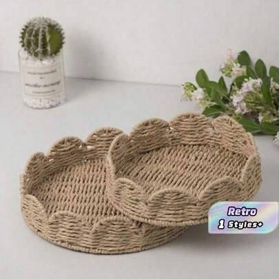 Shein Handmade Paper Rope Woven Storage Basket