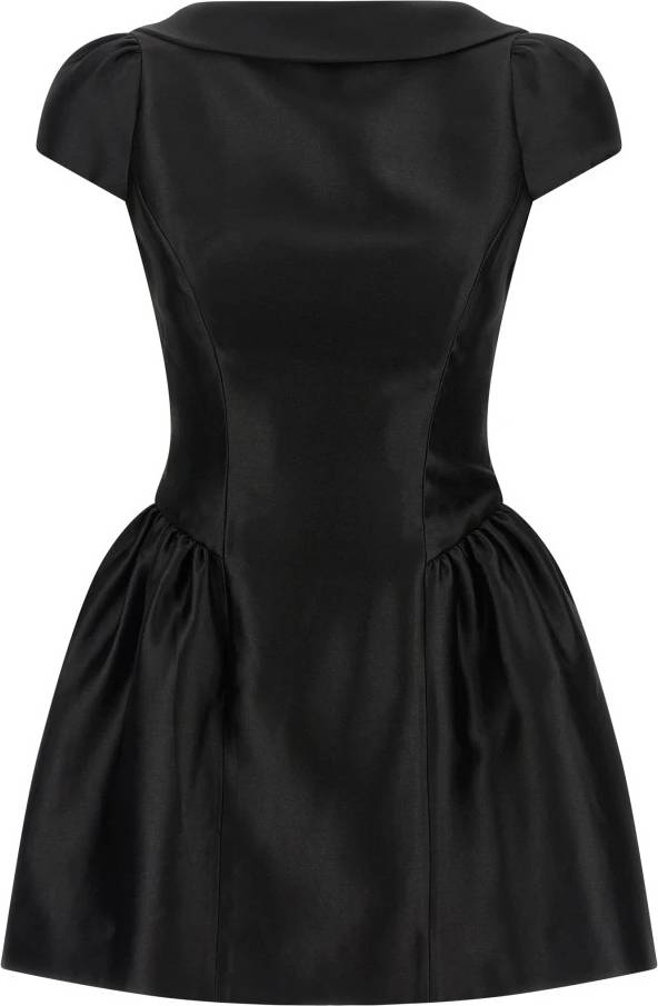 Collared Mini Dress - Black