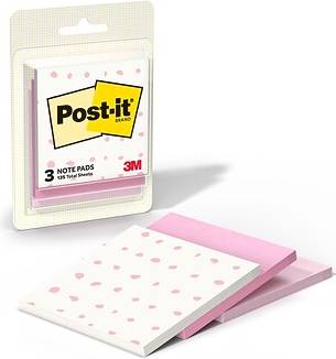Note Post-it Notes Polished Patterns Bubble Bath 3 x 3 Assorted Colors
