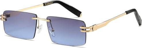 Retro Rimless Solglasögon Rektangel Small Frame - Klara