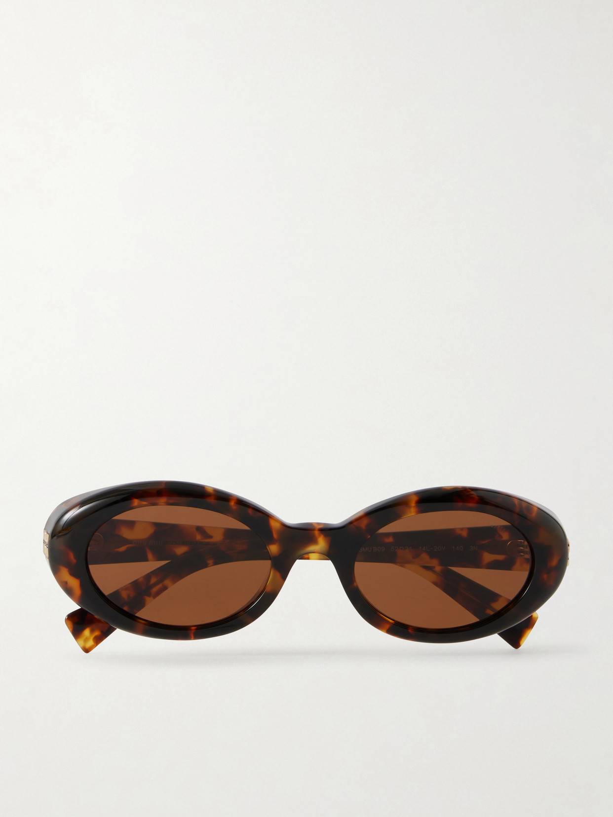 Miu Miu Rounded Frame Acetate Sunglasses - Tortoiseshell
