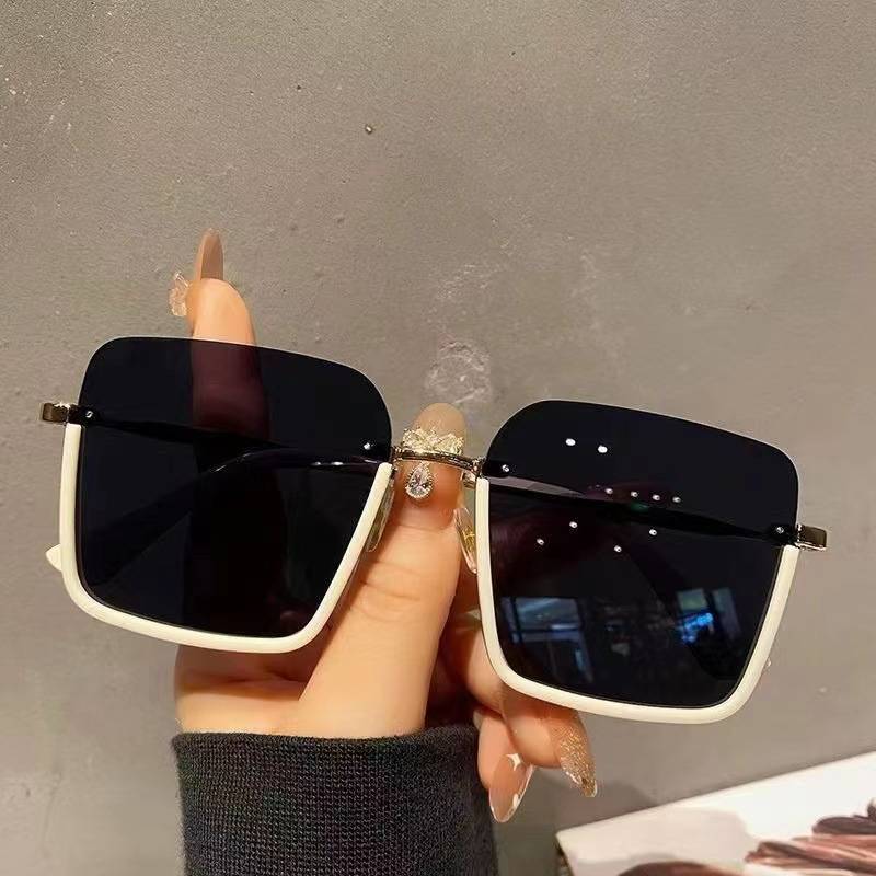 Custom Half Rim Square Sunglasses - Mens